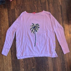Lilly Pulitzer Caralynn Palm Tree Sweater, Size Small